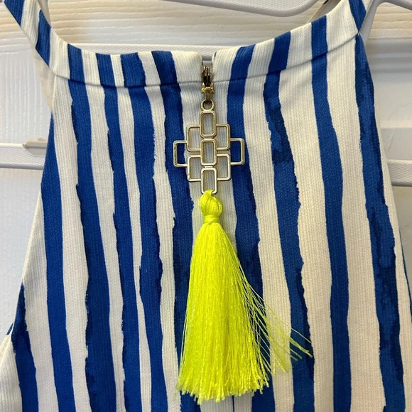 ! Lilly Pulitzer Iveigh Dress Blue Crush Bay Stripe sz 2 - Picture 5 of 7